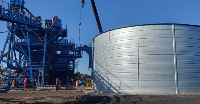 Industrial tank installation