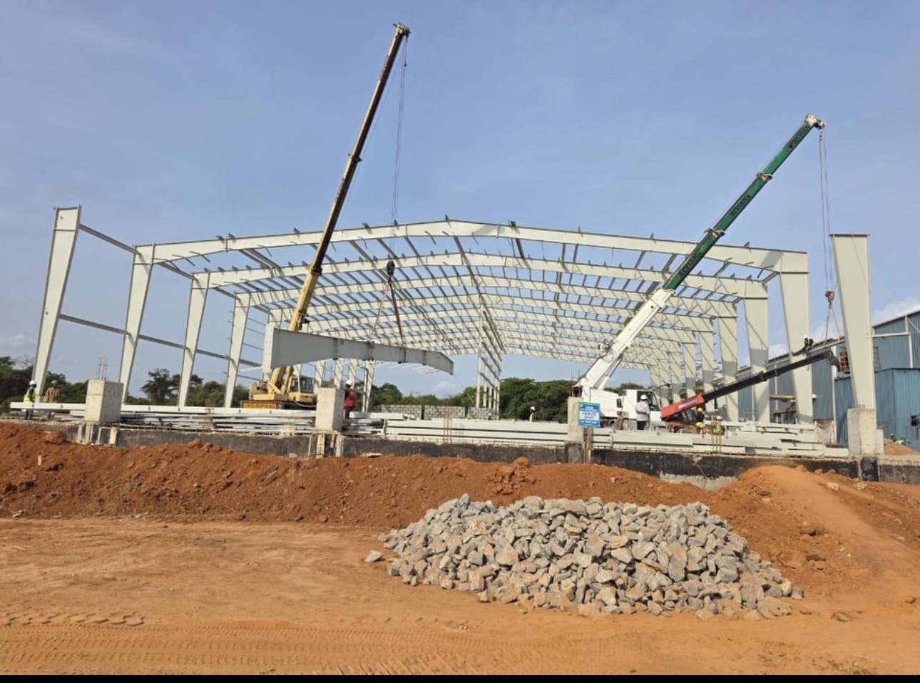 Industrial structural steelwork